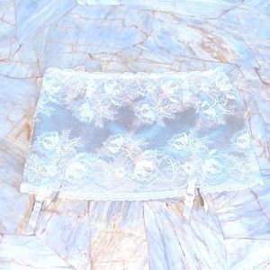 Very Sexy Seduction Garter Skirt Thong Panty Lace Small